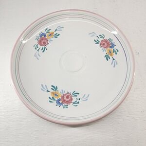 Vintage Savoir Vivre Marseilles 15 Inch Earthenware Platter Floral Design Italy